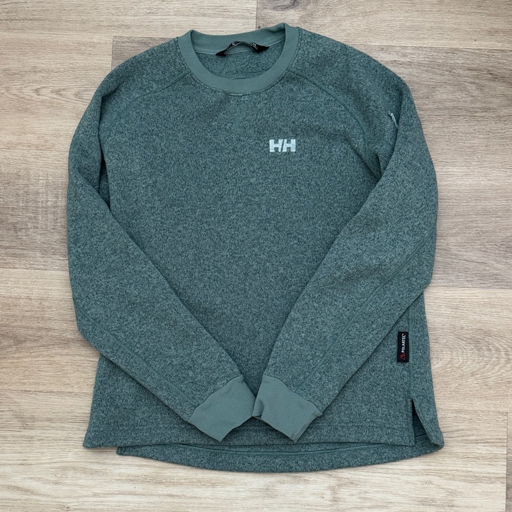 Helly Hansen Forest Green Polartec Pullover Women… - image 1